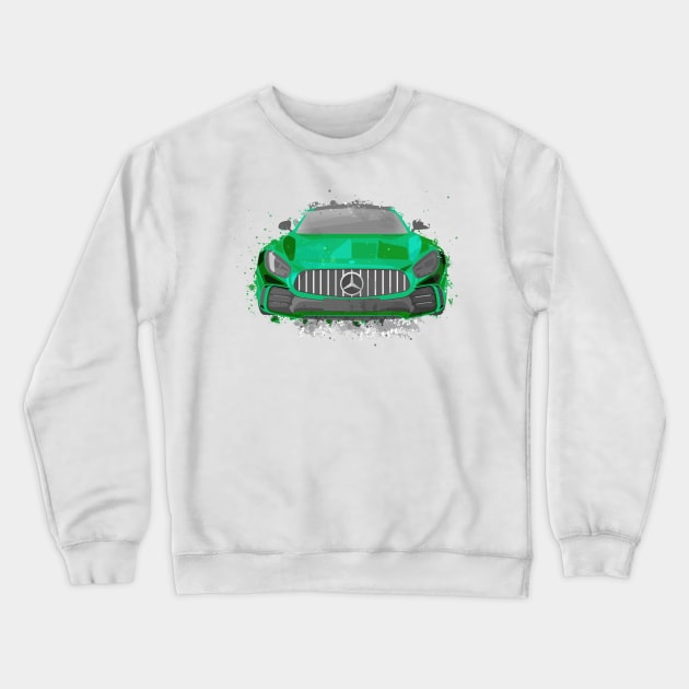 Sports Car Illustration Crewneck Sweatshirt by DesignWood Atelier